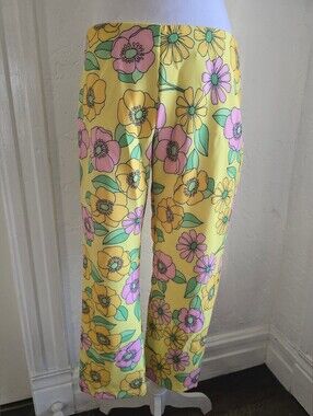 NEW Zara Yellow Wide-Leg Floral Pants